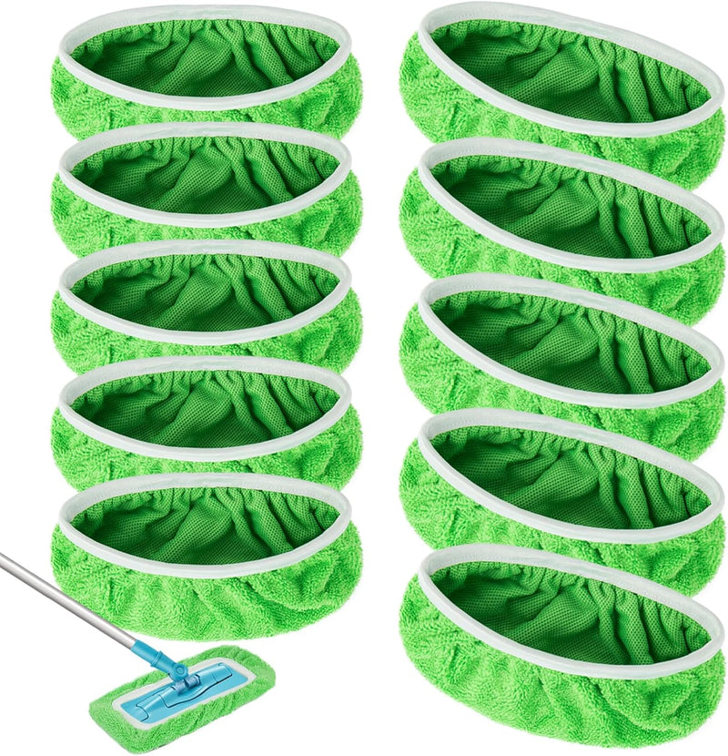 Reusable Dry Sweeping Cloths Microfiber Wet Mop Pads Compatible with Swiffer Sweeper Mop Replacement Sweeping Mopping pad Refills for Hardwood Surface Floor Cleaning (4PCS)