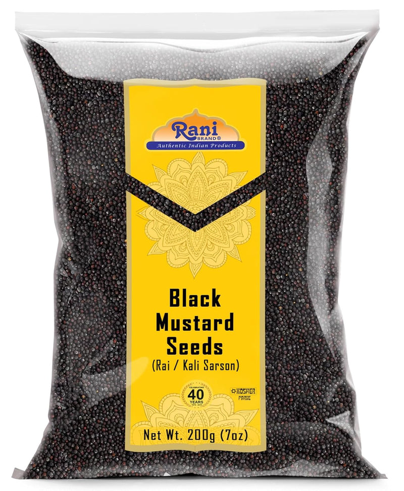 Rani Black Mustard Seeds Whole Spice (Kali Rai) 3.5oz (100g) ~ All Natural | Gluten Friendly | NON-GMO | Kosher | Vegan | Indian Origin