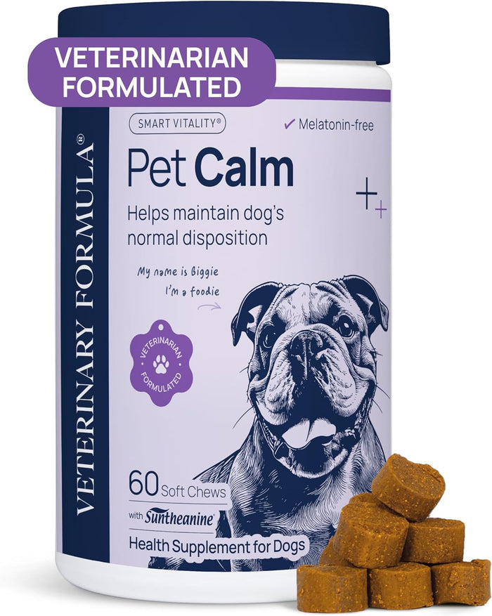 Veterinary Formula Gut Health Supplement for Dogs – Vet-Formulated Probiotic Chews with Digestive Enzymes & Fiber – Smart Vitality Supports Digestive Health, Gut Balance & Stool Quality, 60 Soft Chews