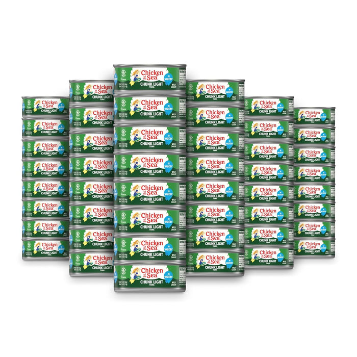 Chicken of the Sea Wild Caught Chunk Light Tuna, 5 Ounce Cans, 10-Count – High Protein 100% Classic Chunk Tuna in Water – Delicious, Easy, Nutritious Ready to Eat Meals
