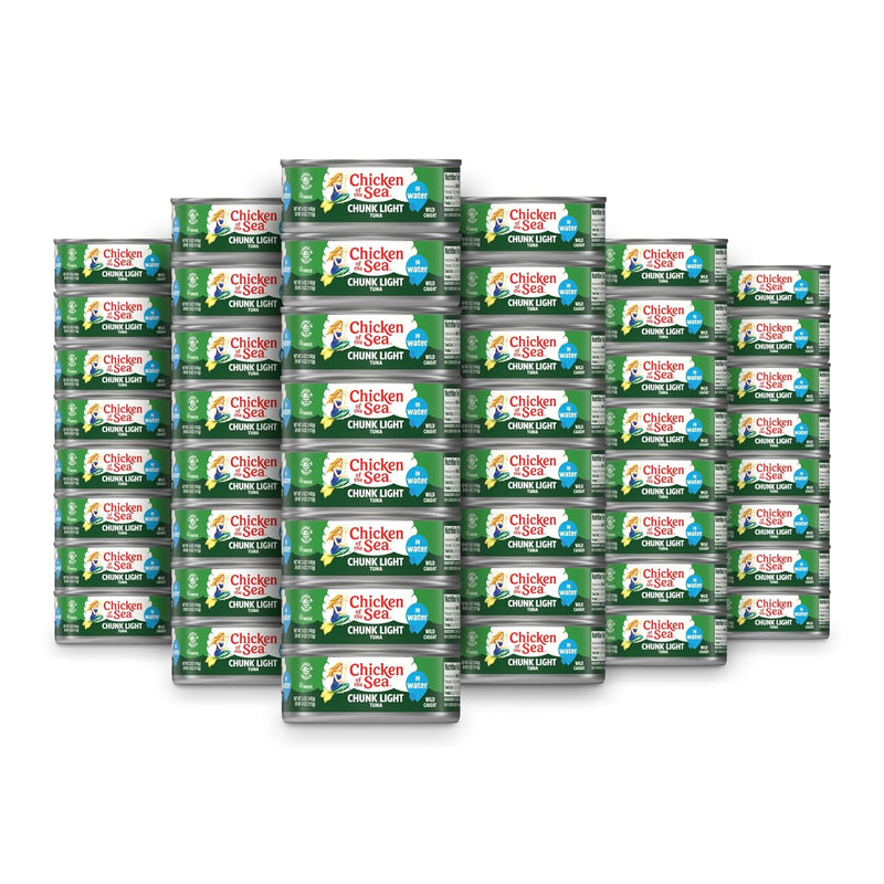 Chicken of the Sea Wild Caught Chunk Light Tuna, 5 Ounce Cans, 10-Count – High Protein 100% Classic Chunk Tuna in Water – Delicious, Easy, Nutritious Ready to Eat Meals