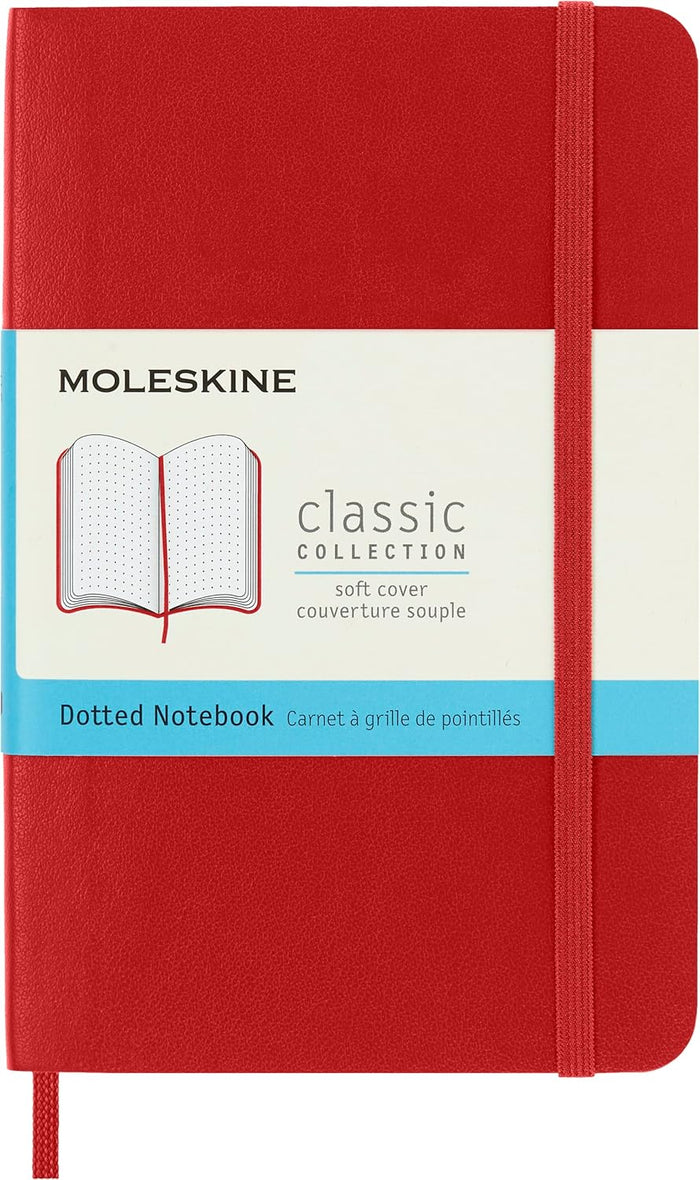 Moleskine Classic Notebook, Soft Cover, Large (5" x 8.25") Dotted, Sapphire Blue, 192 pages