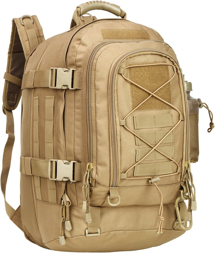 Large Tactical Backpack for Men Military Backpack with DIY System for Travel, Work,Camping,Hunting,Hiking,Sports (GRAY)