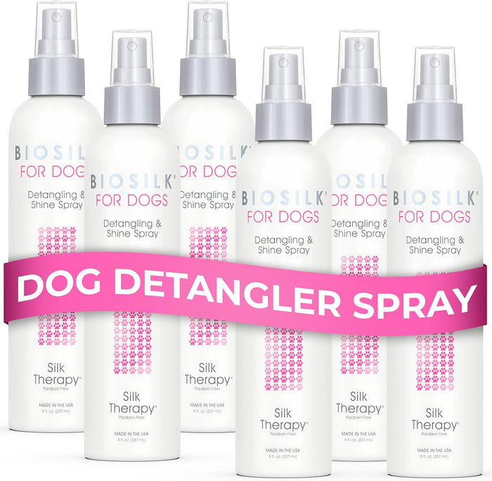 BioSilk Therapy Detangling Plus Shine Protecting Mist for Dogs | Best Detangling Spray For All Dogs and Puppies