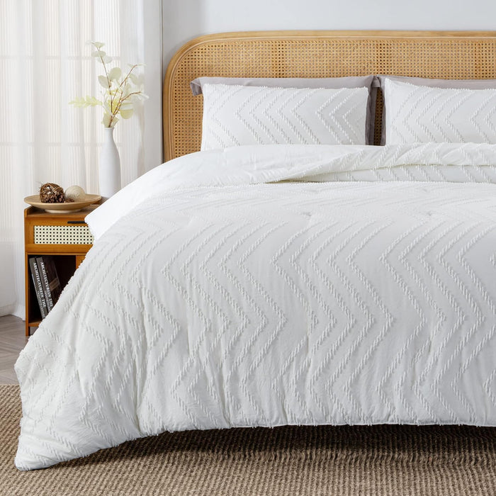 Litanika King Size Comforter Set Dark Emerald Green, 3 Pieces Lightweight Fluffy Comforter King Size Boho Tufted Comforter Bed Set Gift Choice
