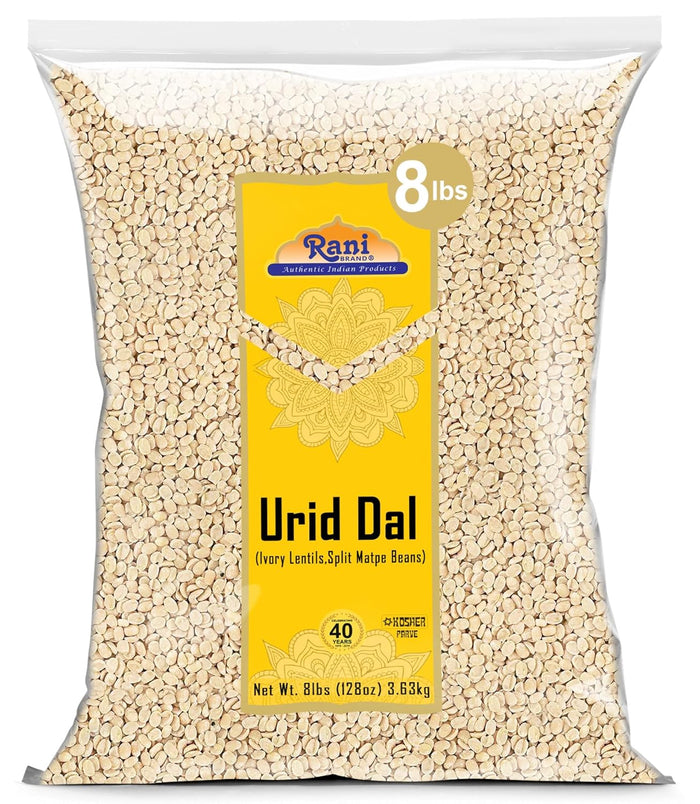 Rani Urid/Urad Dal (Split Matpe Beans Skinless) Indian Lentils 14oz (400g) ~ All Natural | Gluten Friendly | NON-GMO | Kosher | Vegan | Indian Origin