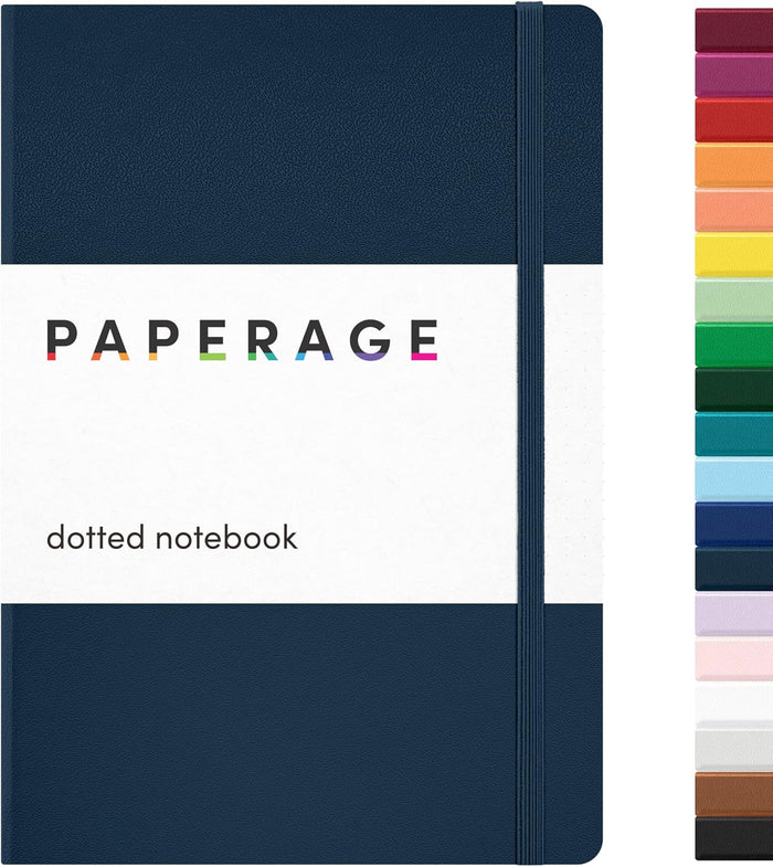 PAPERAGE Lined Journal Notebook, (Marigold), 160 Pages, Medium 5.6 in x 8 in - 100 GSM Thick Paper – Hardcover Journaling Notebook for Work, School & Note Taking