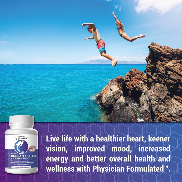 Fish Oil Omega 3 3000mg per Serving - 915mg Epa, 630mg Dha, 2000mg Total Omega 3 6 9 XL - 180 Capsules
