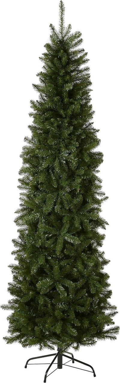 National Tree Company Artificial Slim Christmas Tree, Green, Kingswood Fir, Includes Stand, 9 Feet