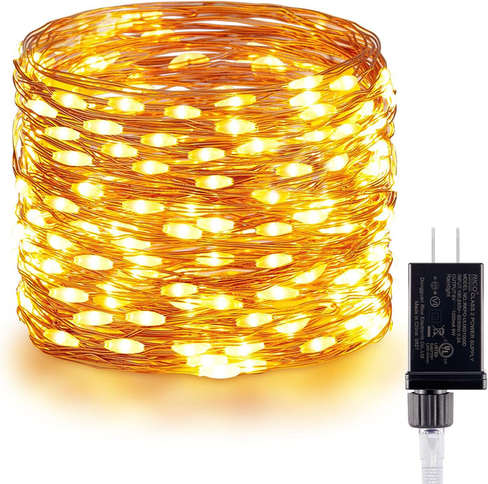 Minetom Fairy Lights with Remote, 66 Feet 200 Led Firefly String Lights Plug in for Bedroom Home Wall Ceiling Christmas Tree Wreath Craft Wedding Party Indoor Outdoor Decoration, Warm White