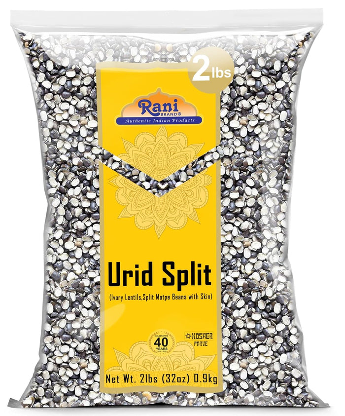 Rani Urid/Urad Dal (Split Matpe Beans Skinless) Indian Lentils 14oz (400g) ~ All Natural | Gluten Friendly | NON-GMO | Kosher | Vegan | Indian Origin