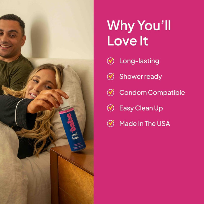 Hello Cake Anal Lube - Silicone-Based Personal Lubricant - Silky Smooth, Ultra Slippery, Long-Lasting, Non-Sticky, Comfort Glide for Men, Women, and Couples, 8 fl oz