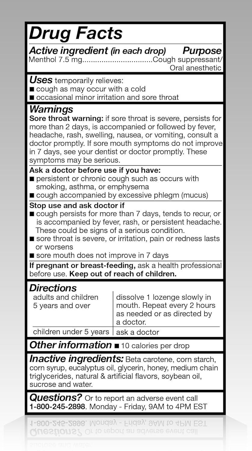 Amazon Basic Care Honey Lemon Cough Drops 160 Count (Previously SoundHealth)