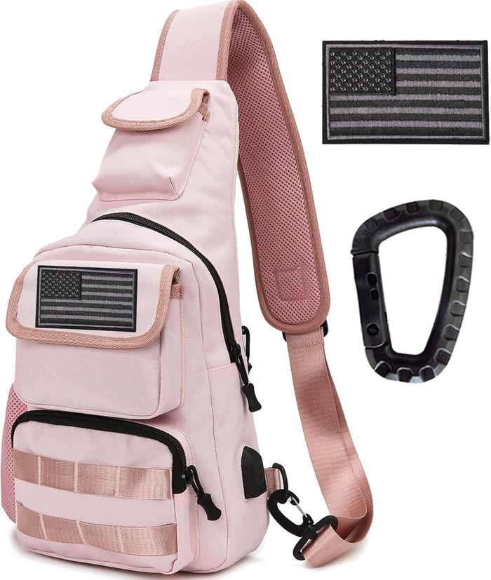 Tactical Shoulder Bag - 1000D Molle Military Backpack Outdoor Daypack Chest Pack (Darkgray)