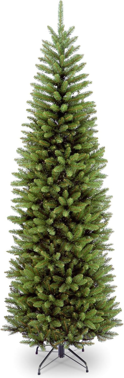 National Tree Company Artificial Slim Christmas Tree, Green, Kingswood Fir, Includes Stand, 7.5 Feet