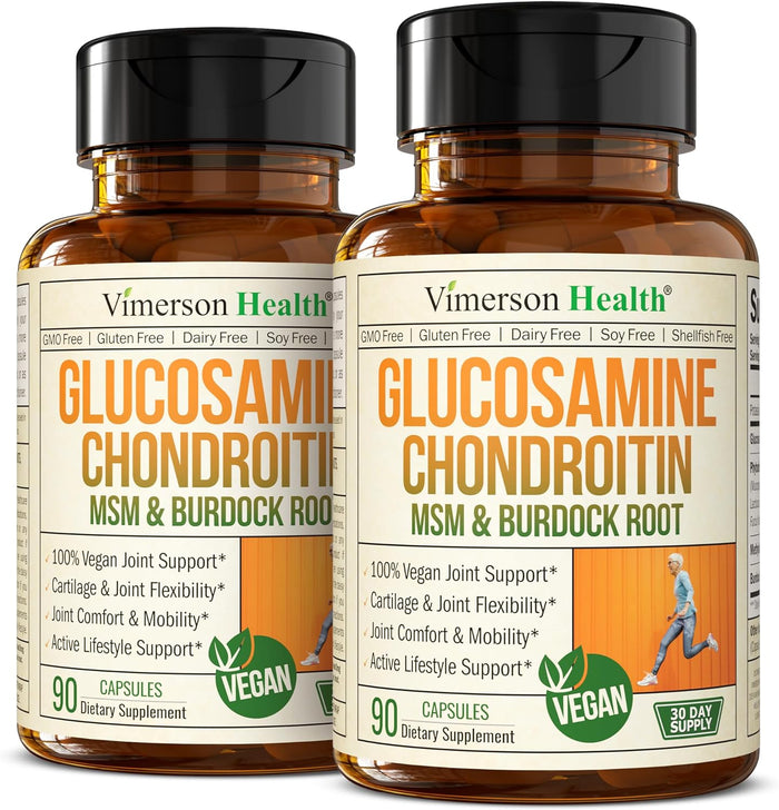 Glucosamine Chondroitin MSM and Turmeric Supplement – Joint Support Supplement for Women and Men with Boswellia and Chondroitin Sulfate – for Cartilage, Joint Health and Flexibility – 90 Capsules