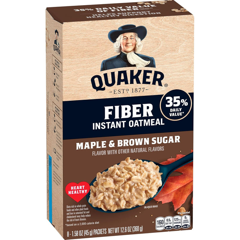 Quaker Steel Cut Quick 3-minute Oatmeal, Quick Steel Cut, Brown Sugar and Cinnamon, 13.5 oz, - 8 Count (Pack of 6) total- 48 count