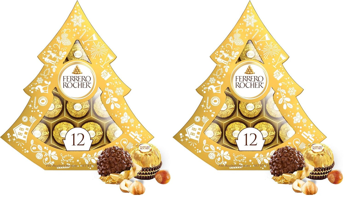 Ferrero Collection, 12 Count, Premium Gourmet Assorted Hazelnut Milk Chocolate, Dark Chocolate and Coconut, 4.6 oz