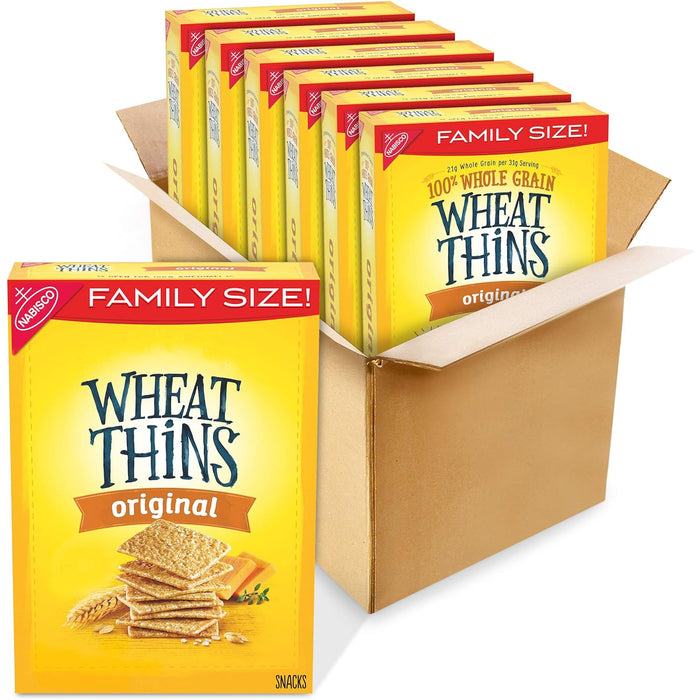 Wheat Thins Original Snacks, Whole Grain Wheat Crackers, Holiday Snack Crackers, Party Size, 20 oz Box
