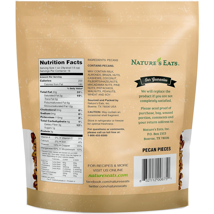 Nature's Eats, Pecan Pieces, 16 Oz