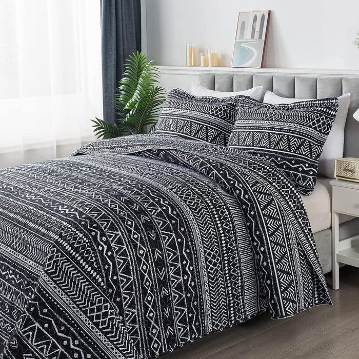 Travan 3-Piece Queen Quilt Sets with Shams Oversized Bedding Bedspread Reversible Soft Coverlet Set, Queen Size
