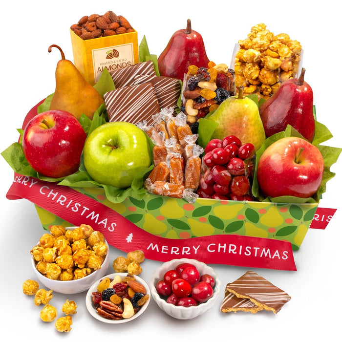 Happy Birthday Orchard Delight Fruit and Gourmet Gift Basket