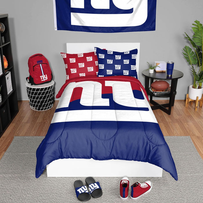 FOCO Unisex-Adult NFL Team Logo Bed in a Bag Comforter Bedding 3-Piece Set