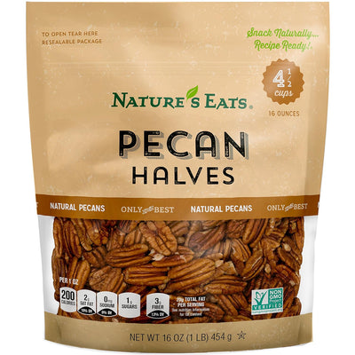 Nature's Eats Halves, Pecan, 16 Ounce (Pack of 1)