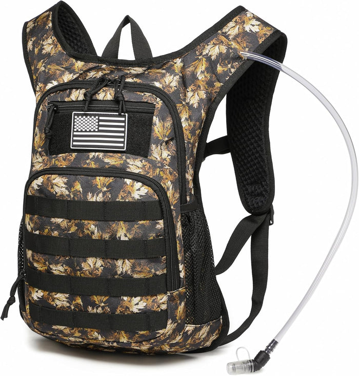 wotony Hydration Backpack with Water Bladder for Hiking Tactical Hydration Pack for Men Women Molle Water Backpack for Hiking