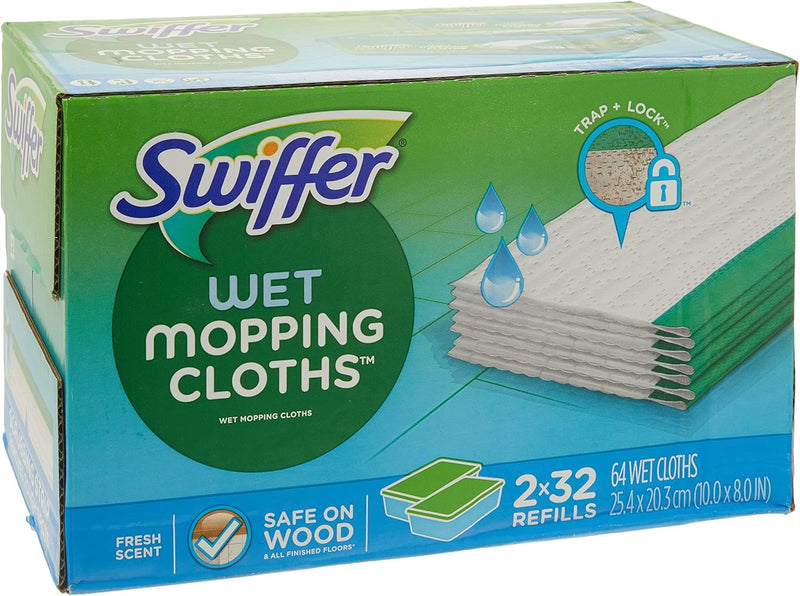 Swiffer Sweeper Wet Mopping Pad Refills for Floor Mop with Febreze Lavender Scent, 12 Count (Packaging May Vary)