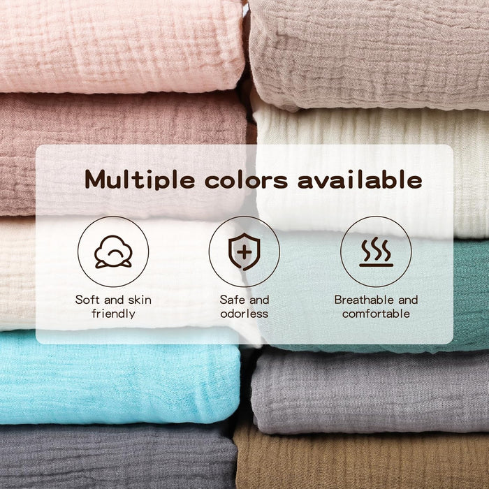 Muslin Cotton Crib Sheets 2 Pack - 100% Cotton, Soft & Breathable - Standard & Toddler Sizes (28x52 Inch) - Unisex, Bohemian Style