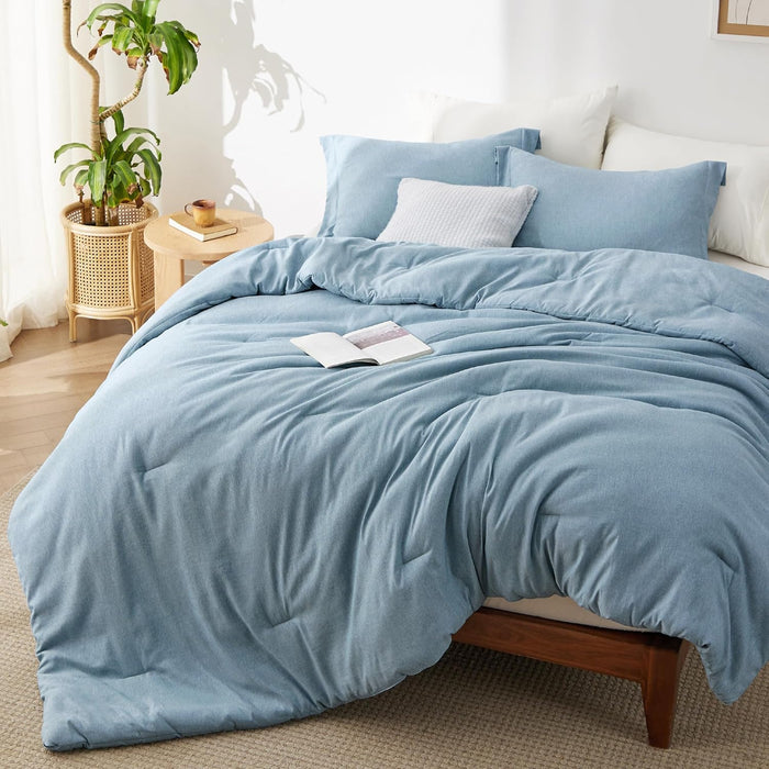 Bedsure Queen Comforter Set - Cooling and Warm Bed Set, Charcoal Black Reversible Bedding for All Season, 3 Pieces, 1 Queen Size Comforter (88"x88") and 2 Pillow Cases(20"x26")