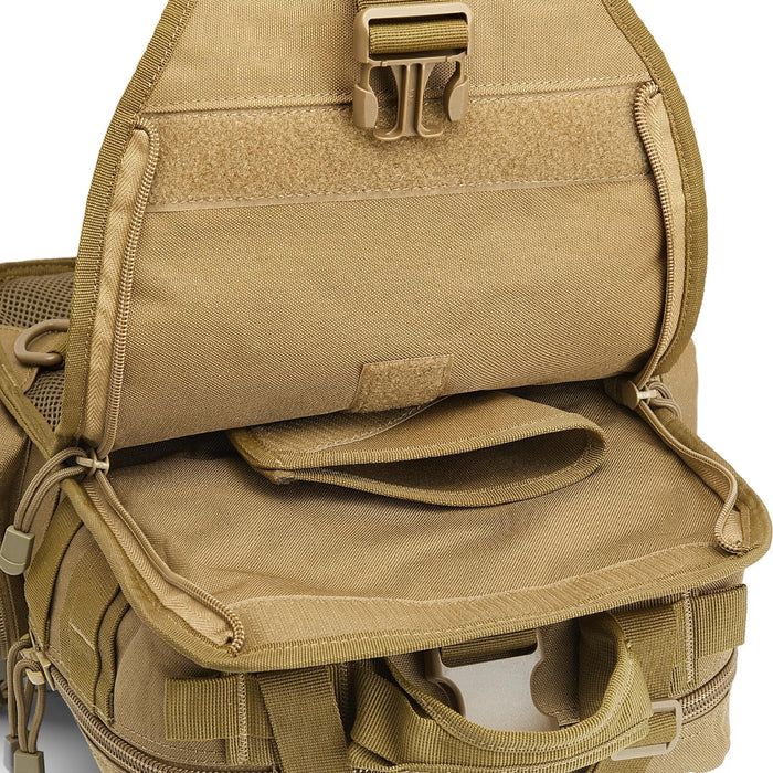 G4Free Large Tactical EDC Sling Bag Backpack, Military Molle Bag Single Strap Shoulder Backpack for Men