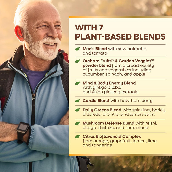 Nature's Way Alive! Men’s 50+ Daily Ultra Multivitamin, High Potency Formula, Supports Healthy Brain, Eyes & Heart*, with Methylated B12, Gluten-Free, 60 Tablets (Packaging May Vary)