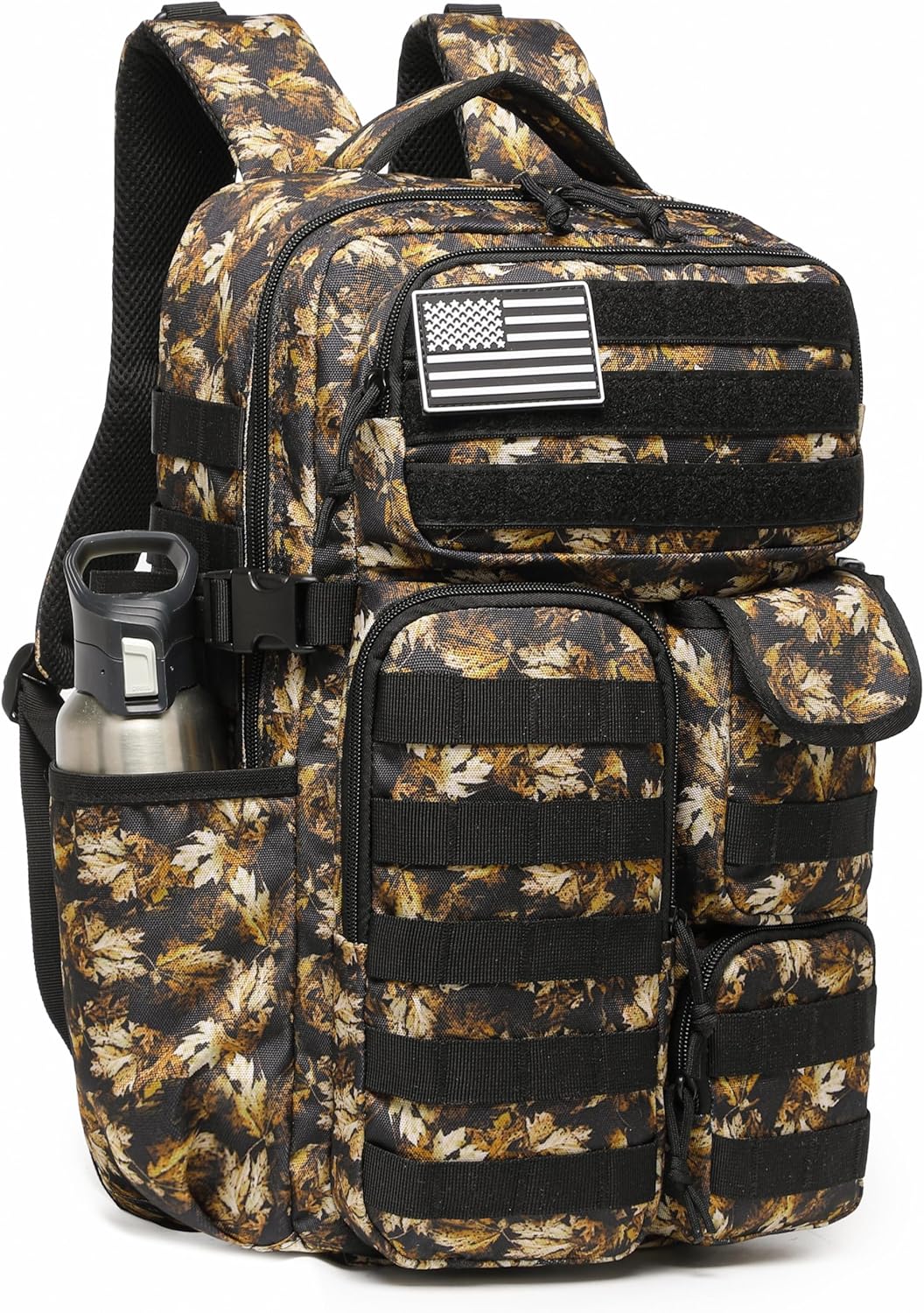 Wotony Tactical Backpack - Military waterproof backpack with multiple pockets and tactical gear for the outdoors (Black, 25L)