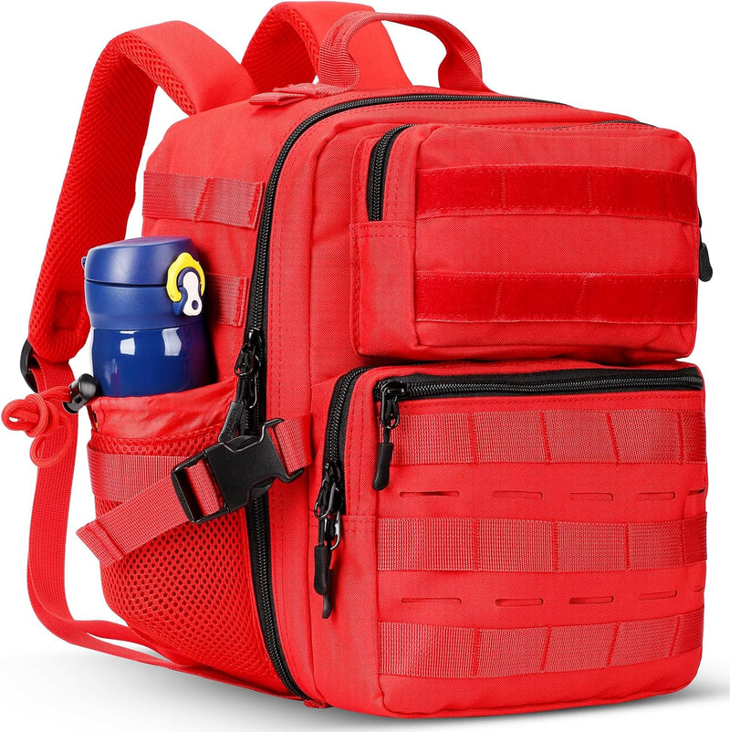 9L Mini Tactical Backpack Small Military Gym Bag for Men Women Molle Daypack Camping Backpack with Patch(Black)