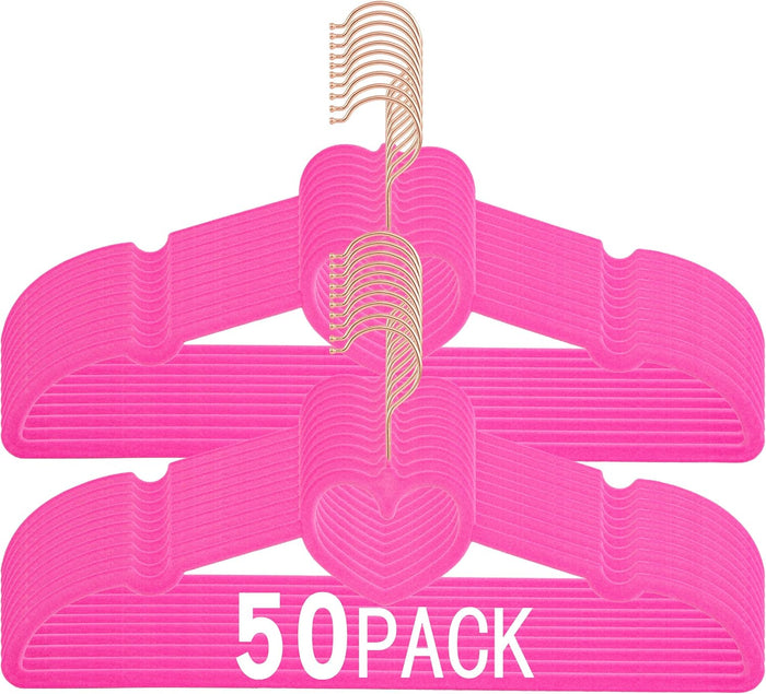 Velvet Hangers 20 Pack, 16" Non Slip Adult Hangers, Slim Clothes Hanger with 360 Degree Swivel Hook - Durable & Cute for Coats, Shirts, Dress (Pink)
