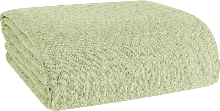BELIZZI HOME 100% Cotton Bed Blanket, Breathable Thermal Blanket King Size, Soft Chevron 90''x102'', Perfect for Layering Any All Season, Charcoal Grey
