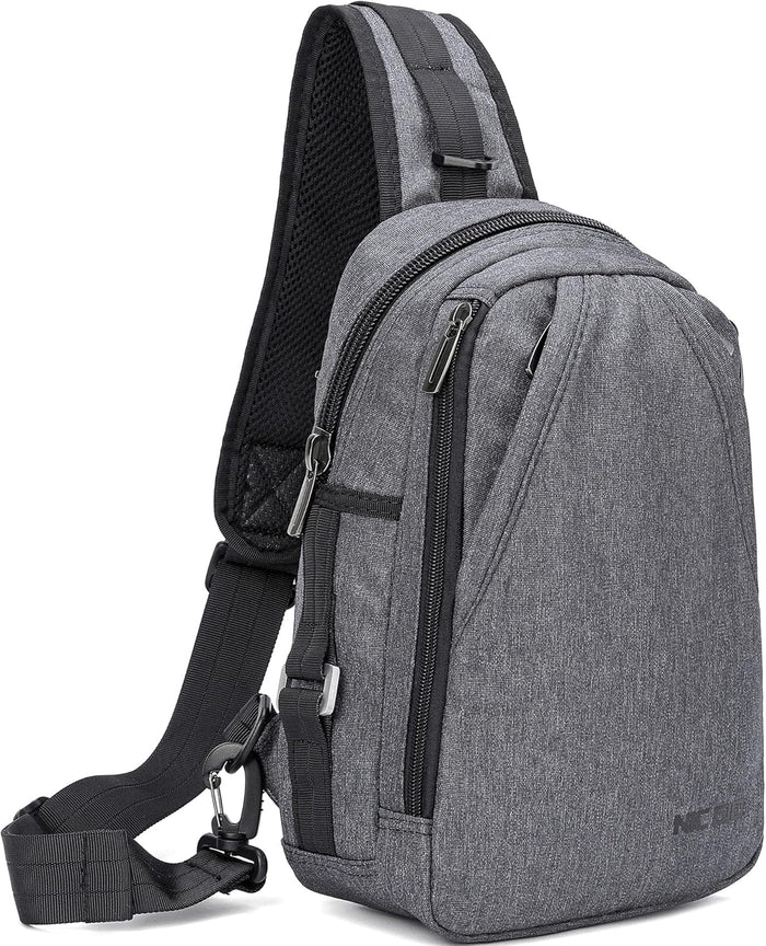NICGID Sling Bag Chest Shoulder Backpack Crossbody Bags for Tablet Laptop Outdoor Hiking Men Women
