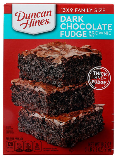 Duncan Hines Brownie Mix, Dark Chocolate Fudge, 18.2 oz.