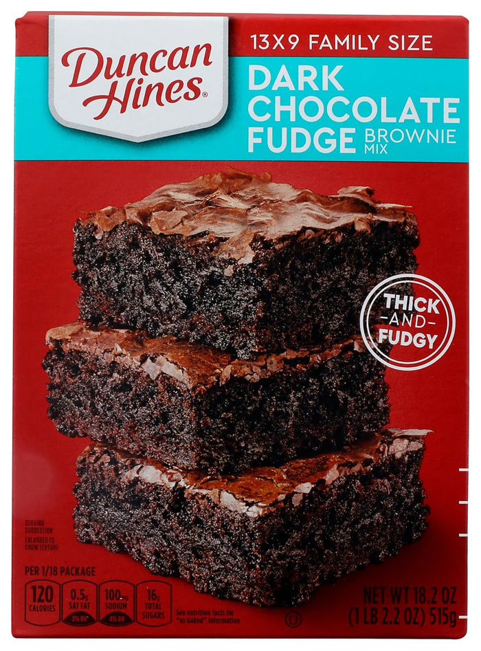 Duncan Hines Brownie Mix, Dark Chocolate Fudge, 18.2 oz.