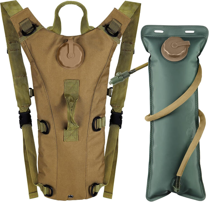 Tactical Rave Hydration Backpack with 3L Water Bladder for Men, Small Water Backpack for Hiking