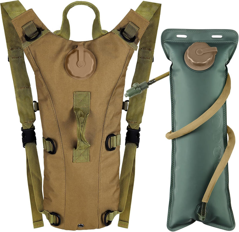 Tactical Rave Hydration Backpack with 3L Water Bladder for Men, Small Water Backpack for Hiking
