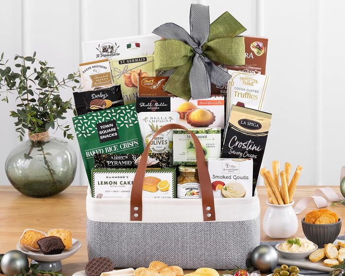 Wine Country Gift Baskets The Connoisseur Gourmet Gift Basket Food Gift Basket for Families College Students Appreciation Thank You Congratulations Get Well Soon Care Package