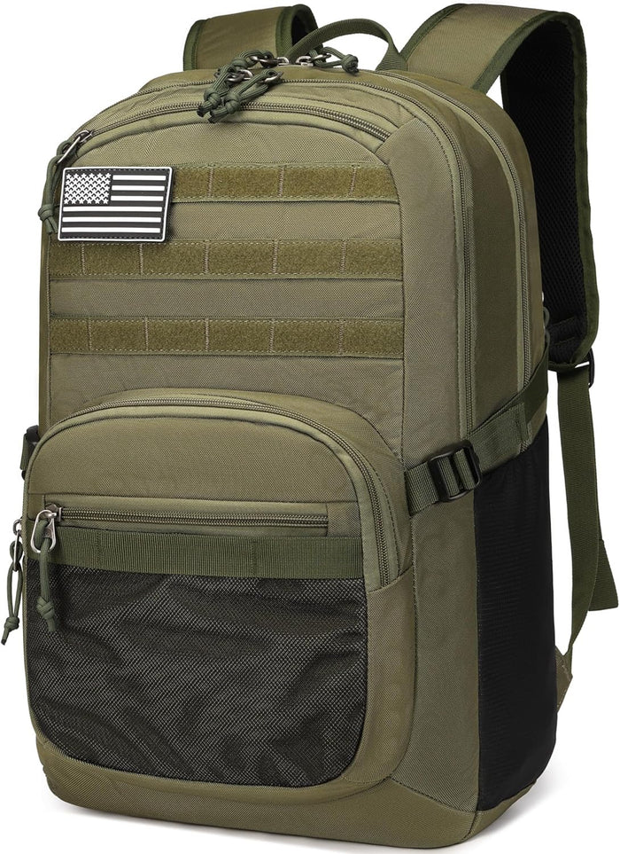 Military Tactical Backpack for Men Army 3 Days Assault Pack Bag with Molle System for Outdoor Adventures (khaki, 25L)