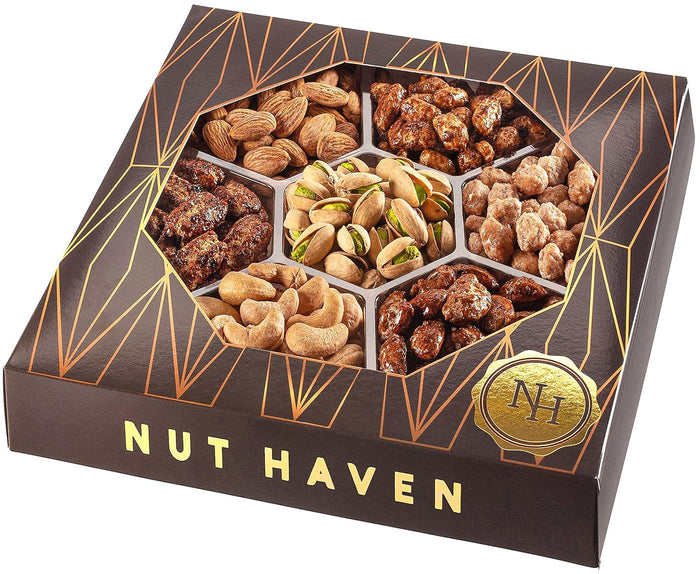 Thanksgiving Dried Fruit & Nuts Gift Basket - Fresh Dried Fruit & Nuts Gift Basket - Assorted Food Gift Box for Christmas, Holiday, Family, Sympathy, Men & Women.