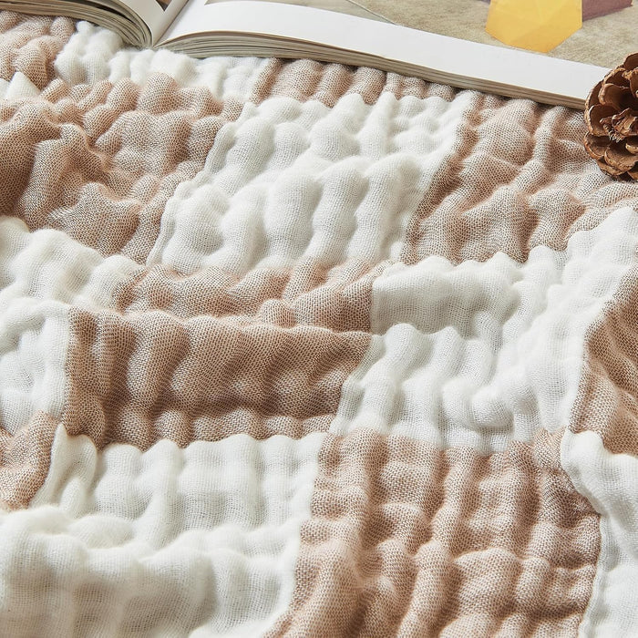 EMME Cooling Throw Blanket for Hot Flashes Muslin Throw Blanket 100% Cotton Throws Gauze All Season Soft Lightweight Breathable (Light Grey, 60"x80")