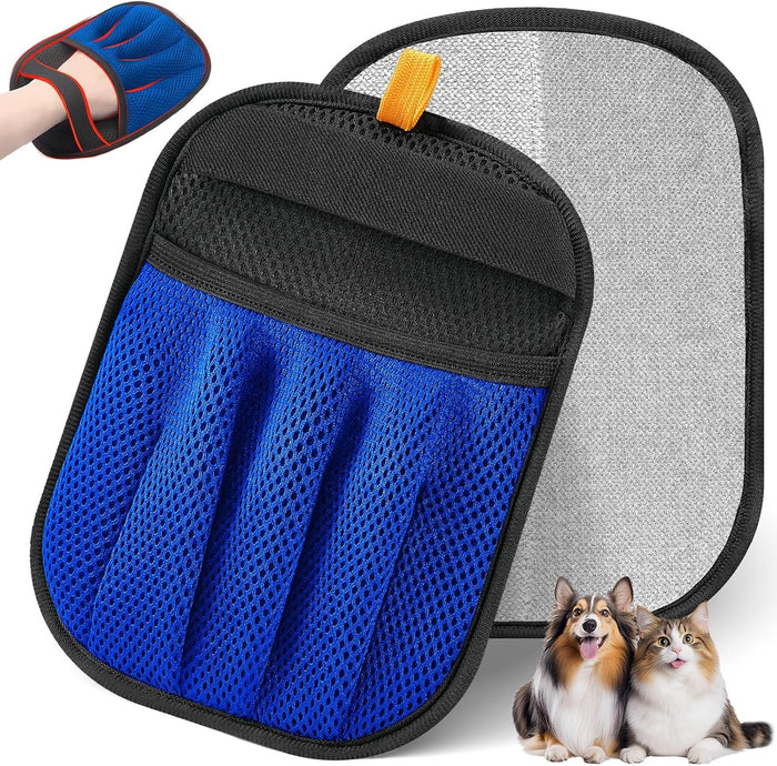 Pet Hair Removal Glove for Cats & Dogs, Upgraded Five-Finger Electrostatic Pet Hair Gloves, Reusable Magic Brush Pet Hair Remover Tool for Laundry, Couch, Carpet, Car Seat