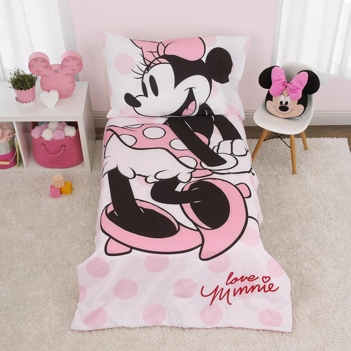 Disney Pretty Princess Toddler Bed, 4 Piece Set, Pink