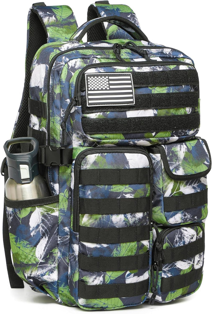 Wotony Tactical Backpack - Military waterproof backpack with multiple pockets and tactical gear for the outdoors (Black, 30L)